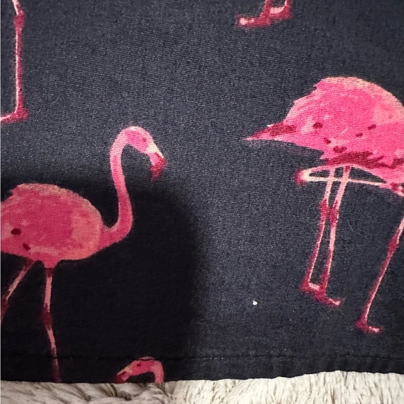 Soul Star England Flamingo Print Button Down Casual Short Sleeve Shirt - Picture 8 of 9